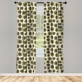 thumbnail image 4 of Ambesonne Sunflower Window Curtains, Simple Hand Drawn, Each 28" W x 84" L, Grey Earth Yellow, 4 of 4