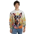 thumbnail image 4 of Welcome Spring Summer Miniature Pinscher Portrait Flower Blue Sky All Over Print 3D Sweatshirt Unisex Merch Mini Pin Dog Lover - 12001, 4 of 6