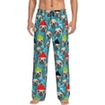 thumbnail image 5 of Mens Pajama Pants, Christmas Hat Cute French Bulldog Soft Sleep & Lounge Pants for Men, Cuteness Casual PJ Bottoms Pants with Pockets, 5 of 7
