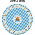 thumbnail image 4 of Oktoberfest Round Tablecloth 60 Inch Blue White Check Octoberfest German Bavarian Table Cloth Beer Tablecloths Farmhouse Polyester Table Cover for Holiday Kitchen Dining Party Indoor Outdoor Decor, 4 of 6