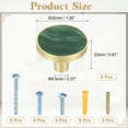 thumbnail image 2 of 6Pack Gold Cabinet Knobs 1-1/4" Round Knobs Cabinet Handles, Moss Green, 2 of 6