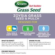 Scotts Turf Builder Grass Seed Zoysia Grass Seed & Mulch, 5 lbs.