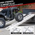 thumbnail image 7 of Pinypikaka 2 Pack 84"x15"x2.5" Aluminum Loading Ramps, 6000lbs Capacity for ATV, Motorcycle, Quad, Lawn Mower, Snow Blower, Silver, 7 of 7