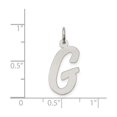 thumbnail image 3 of Sterling Silver Script Letter G Pendant Charm for Women or Unisex, Polished Cursive Initial Necklace Jewelry, Custom Alphabet Monogram Accessory, 3 of 6