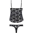 thumbnail image 4 of Curve Muse Women's Sexy Slim Fit Camisole Tank Top with Shorts Pajama Set pack of 2-BLACK,WHITE-S, 4 of 7