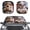 Astronaut Corgi Dog Print, variant on XYZCANDO Car Sun Shade with Tropical Palm and Hibiscus Pattern, Foldable Auto Sun Shade for Uv Block and Keeping Vehicle Cool for Daily Driving