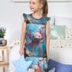 thumbnail image 4 of Fotbe Cute Underwater Axolotl Vestido de Dormir para Niñas de 3 a 10 Años, Mangas Cortas, Estilo Princesa, Pijama Camisón con Mangas Voladas-Medium, 4 of 6