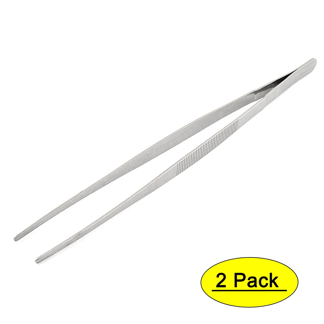 Unique Bargains Home  Flat Edge Forceps Straight Tweezers Handy Tool 30cm Long 2pcs