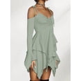 thumbnail image 3 of Osfvolr Women'S Halloween Costumes Off-Shoulder Butterfly Fairy Cosplay Party Handkerchief Flowy Midi Dress Mint Green XL, 3 of 7