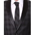 thumbnail image 4 of The Astor Black Plaid Slim Shawl Tuxedo Blazer~36S, 4 of 4