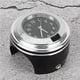 thumbnail image 5 of Reloj de cuarzo resistente al agua con montaje en manillar de modificación de motocicleta (esfera negra de superficie blanca), 5 of 9