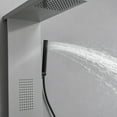 thumbnail image 5 of 1-Jet Rainfall Shower Panel System with Rainfall Waterfall Shower Head and Shower Wand in Brushed Nickel, 5 of 12