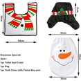 thumbnail image 3 of Juego de 3 fundas navideñas para asiento de inodoro y alfombra de Papá Noel, cubierta para tanque, decoración navideña, 3 of 5