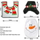 thumbnail image 3 of Juego de 3 fundas navideñas para asiento de inodoro y alfombra de Papá Noel, cubierta para tanque, decoración navideña, 3 of 5