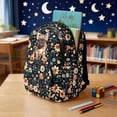 thumbnail image 4 of Xixirimido Pug Dog Floral Print 17" Multi Pockets Kids Backpack for Boys Lightweight School Bag Girls Large Bookbag for Elementary Middle High School Students, 4 of 8