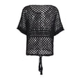 thumbnail image 6 of Coduop Women's Bathing Suit Cover Ups Short Sleeve Crochet Swim Beach Cover Up Top Sunscreen Shirts, 6 of 7