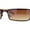 All Brown, variant on 90s Classic Narrow Rectangle Designer Rimless Luxury Fashion Sunglasses Black Grey - Smoke