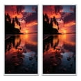 thumbnail image 2 of Designart "Sunset Reflections Dominican Tropical painting II" Sunset Framed Wall Art Set Of 2 - Peach Beach Framed Canvas Set For Living Room Decor, 2 of 7