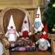 thumbnail image 4 of 1 sombrero gris, máscara blanca, suministros de decoración de Navidad, médico, enfermera, muñeca de Navidad sin rostro, adorno de muñeca de Navidad JAMW Sencillez, 4 of 4