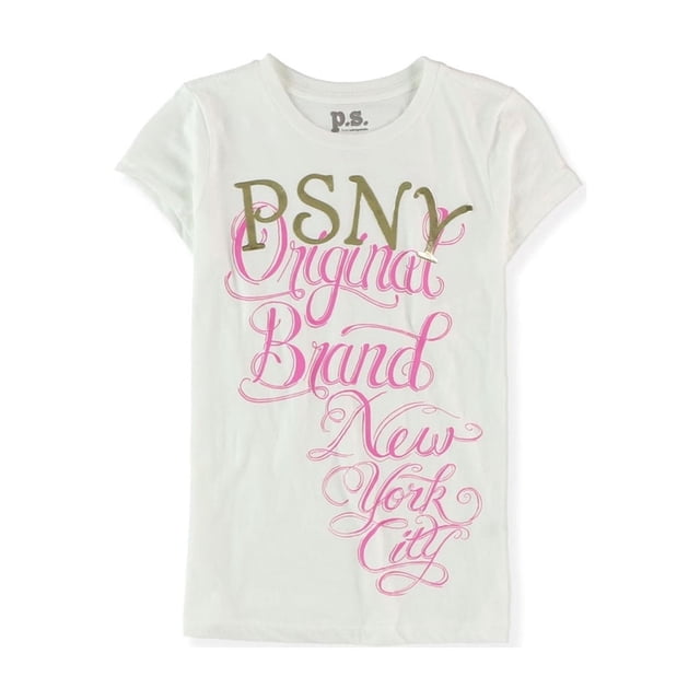 Aeropostale Girls Original Brand New York City Graphic T-Shirt, Blanco, M (10)