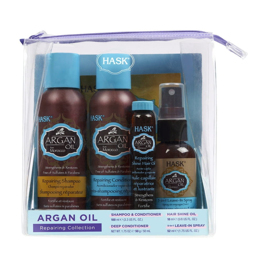 HASK Repairing 5pc Argan Oil from Morocco Kit (Shampoo, Conditioner