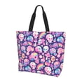 thumbnail image 2 of Fuzoiu cartoon rainbow Skull Print Tote Bags for Women,Shoulder Bag, Gym Tote,Top Handle Ladies Shoulder Bags for Work Beach Travel and Shopping Grocery, 2 of 9