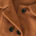 thumbnail image 5 of Generic Girls Dress Coat Kids Winter Warm Jacket Long Sleeve Button Trench Coat Pocket Long Peacoat Outerwear 2-7 Years for Holiday Winter Party Christmas（5-6 Years Beige）, 5 of 6