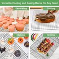 thumbnail image 5 of Cooling Rack Set of 2, Stainless Steel 15.4" x 11.4" Baking Rack for Oven Cooking Roasting Grilling Broiling, Grid Wire Rack for Bacon Pizza Chicken BBQ Meat, Dishwasher Safe, 5 of 7