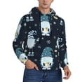 thumbnail image 2 of Daiia Gnome and Snowflakes for Men's Fashion Hoodies & Sweatshirts with Kangaroo Pocket Hooded Sweatshirt Breathable & Moisture Wicking-Medium, 2 of 7