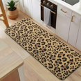 thumbnail image 5 of Brown and Black Leopard Print Kitchen Rug Mat,Kitchen Runner Rugs Non Skid Washable,Decorative Kitchen Floor Mats for Kitchen,Sink,Laundry,17"x47.2", 5 of 7