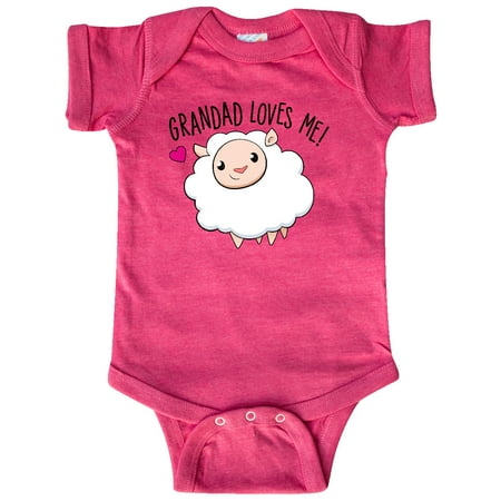

Inktastic Grandad Loves Me- cute sheep Gift Baby Boy or Baby Girl Bodysuit