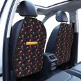 thumbnail image 3 of Naloa Rainbow Jellyfishes 2Pcs Anti-Kick Back Seat Cover Kick Mat, Car Seat Protector with 3 Storage Pockets, 3 of 8
