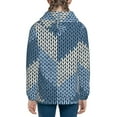 thumbnail image 6 of Kdxio Cozy Knitted Blue Chevron Pattern Kids Boys Girls Zip Up Hoodie 3D Printed Hooded Sweatshirt Hoody Coat with Pocket 7-12 Y-Small, 6 of 6