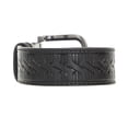 thumbnail image 2 of Buffalo Full Grain Leather Single Stitched Black Leather Adjustable Belt for Men, 2 of 8