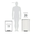 thumbnail image 6 of Qualiazero 20 Gallon Trash Can, Stainless Steel Step On Kitchen Trash Can, Matte White, 6 of 12