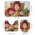 thumbnail image 3 of Juego de 4 cortinas de ducha decorativas para el hogar de Toy Story, kit de accesorios con alfombra antideslizante, tapa de inodoro y tapete de ducha, cortina de ducha impermeable con 12 ganchos, 3 of 8