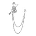 thumbnail image 2 of Broche de solapa jinwen broches de cadenas colgantes para hombres y mujeres, 2 of 8