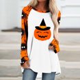 thumbnail image 3 of Blusa suelta informal de manga larga con cuello redondo para mujer, camisas con estampado de Halloween Fridja  fjkfkj2385, 3 of 5