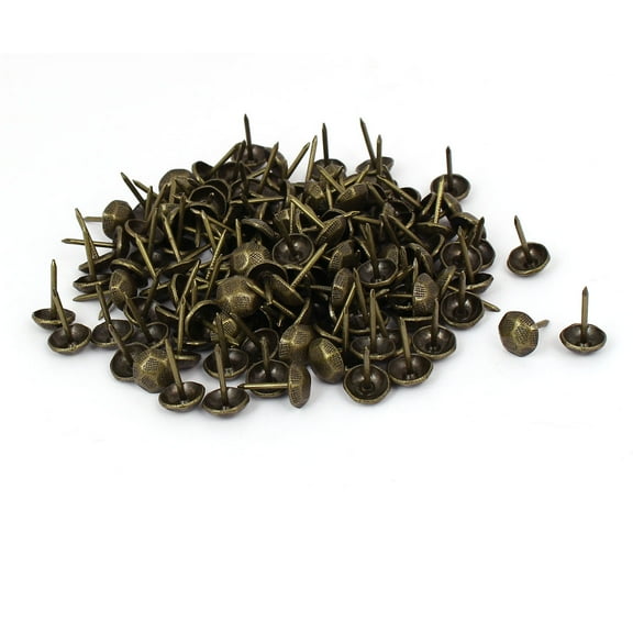 Uxcell 7/16" Dia Thumbtack Upholstery Decorative Tack Nail Pushpin Bronze Tone 80PCS