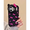 thumbnail image 4 of Cute Hello Kitty Case for iPhone 17 Pro Max 11 12 13 14 15 16 Kawaii Funny 3D Bow Cartoon Silicone Kitty Cat Phone case, Aesthetic Soft Shockproof Classic Protective Cover for Women Girls Kids, 4 of 8