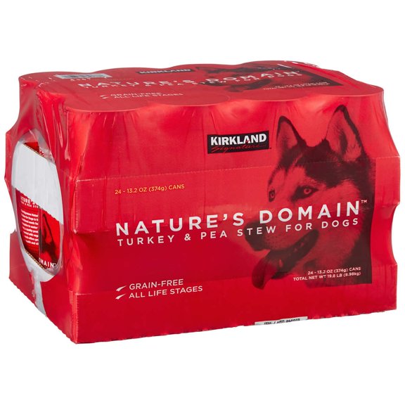 Kirkland Signature Nature's Domain Dog Food, Turkey & Pea Stew, 13.2 Oz (24 Ct)