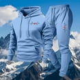 thumbnail image 5 of Ceisia Men's Loose Fit ECG Print Hooded Sweatshirt & Jogger Set - Warm Stretch Casual Two-Piece Tracksuit Gifts, 5 of 5
