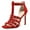 Red, variant on YDN Women Studded Open Toe Gladiator Sandals T-Strap Stiletto High Heel Zipper Sandals Prom Dress Daily Shoes Size 7 Purple