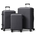 thumbnail image 1 of Ktaxon Ensemble de Bagages 3 Pcs, Ensemble de Valises avec Roues Pivotantes à 360°, Bagage Rigide Léger 20 Po 24 Po 28 Po, Gris, 1 of 8