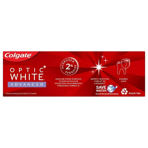 Colgate Optic White Toothpaste Travel Size, Sparkling Mint, 0.75 Ounce, Pack of 3