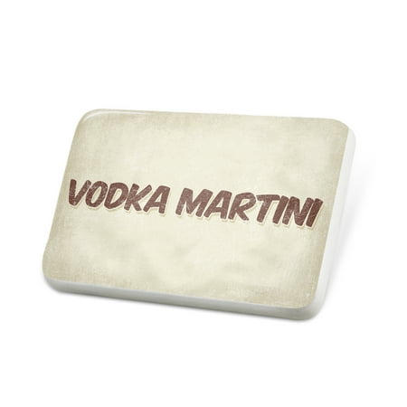Porcelein Pin Vodka Martini Cocktail, Vintage style Lapel Badge –