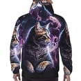 thumbnail image 7 of Fotbe Men's Hoodie with Purple Moon Cat Pattern - Kangaroo Pocket Pullover Hooded Sweatshirt, Perfect for Daily Wear, Travel, and Home-Large, 7 of 7