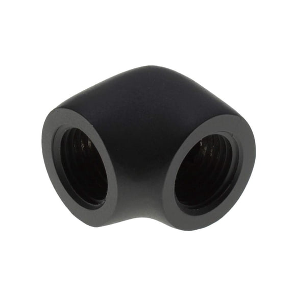 XSPC G1/4" Female to Female 90 Degree Elbow Fitting, Matte Black