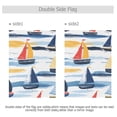 thumbnail image 4 of Yayeee Garden Flag 12" x 18" Double Sided Outdoor Yard Lawn Holiday Decorations, Orange Hand Drawn Sailboats, 4 of 6