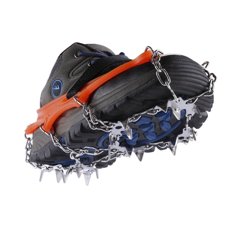 19 Teeth Antiskid Climbing Crampons Footwear Ice Traction Safe for